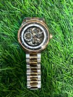 T🔥ss🔥t Automatic dual tone chain watch for men - Image 5