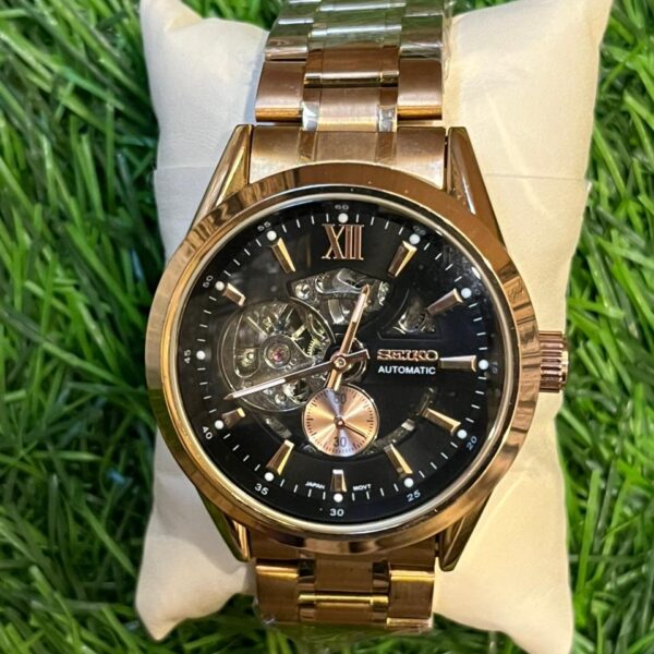 S🔥ik🔥 automatic copper chain watch for men (Black Dial)