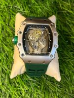 Rich🔥rd Mi🔥lie Silicon green strap Watch for men