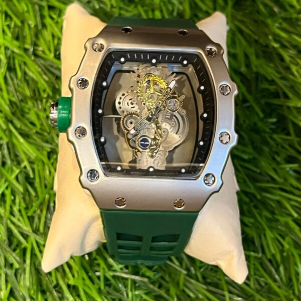 Rich🔥rd Mi🔥lie Silicon green strap Watch for men