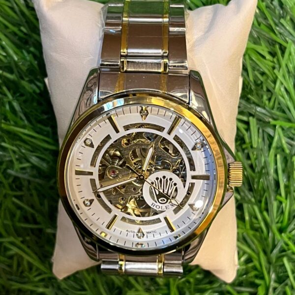 R🔥lex dual tone chain automatic watch for Men