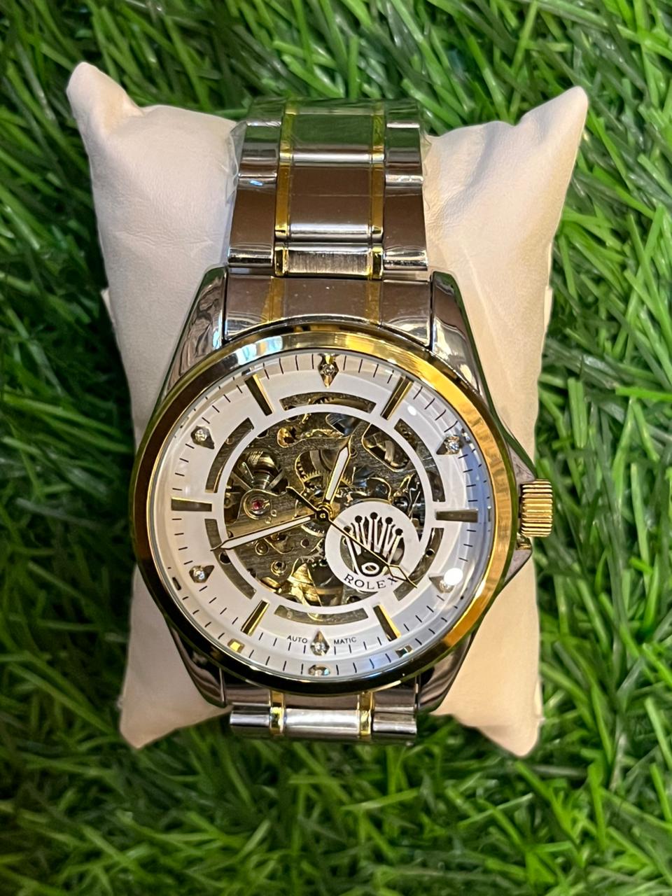 WhatsApp Image 2026-01-16 at 9.58.56 AM (3) R🔥lex dual tone chain automatic watch for Men - Image 1