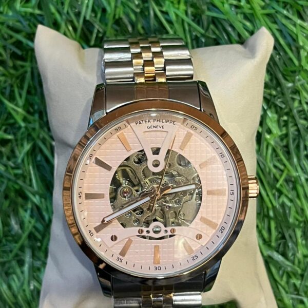 P🔥tek Ph🔥lippe dual tone copper chain automatic watch for men