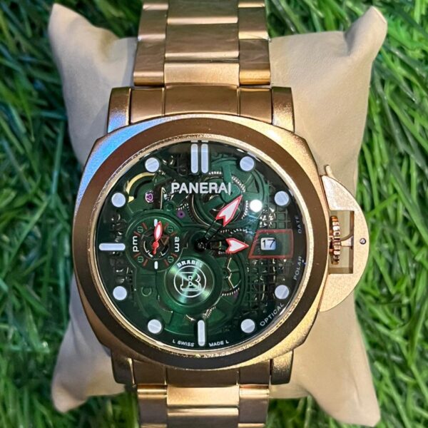 P🔥ner🔥i copper chain green dial watch for men