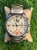 T🔥g He🔥er   silver chain white dial watch for men's