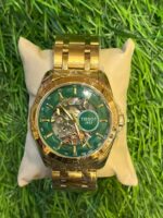 T🔥ss🔥t gold chain automatic green dial watch for men