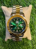 R🔥lex day date  dual tone chain watch for men's