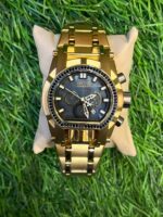 Inv🔥cta  gold chain blue dial watch for men's