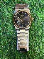 T🔥ss🔥t prx silver chain black dial watch for men's - Image 2