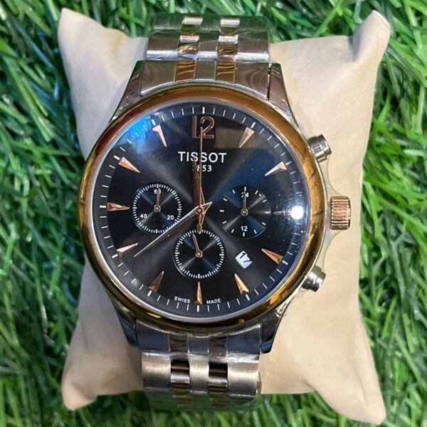 T🔥ss🔥t dual tone black dial chorno watch for men's Price