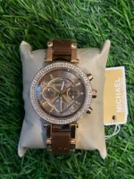 M🔥ch🔥el K🔥rs chrono brown belt watch for men's