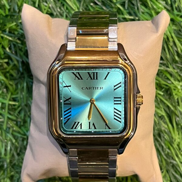 C🔥rtier dual tone chain watch roman dial