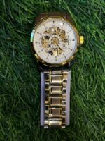 R🔥lex  Dual tone chain watch white dial watch for men's - Image 5