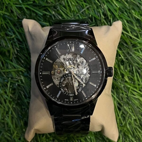 F🔥ssil automatic black chain watch for men's