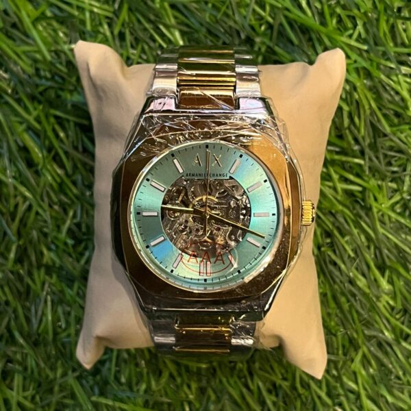 Arm🔥ni Exch🔥nge dual tone tifny dial watch for men's  Price - 3199/-