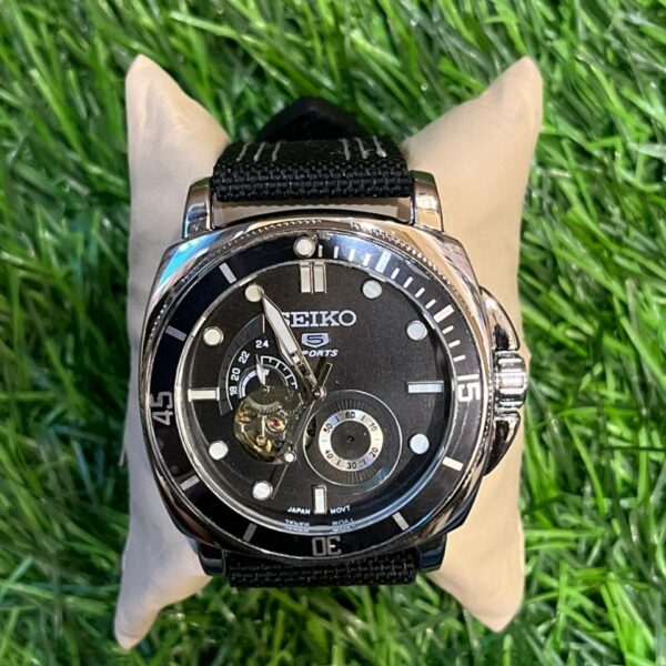 S🔥ik🔥 automatic black belt watch for men