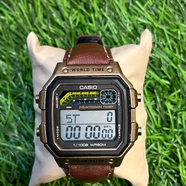 C🔥si🔥 illuminator leather belt watch for men