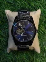 Om🔥ga automatic black chain watch for men's