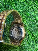 S🔥ik🔥automatic gold chain white dial chain watch for men's - Image 5