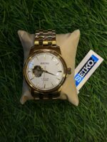 S🔥ik🔥automatic gold chain white dial chain watch for men's