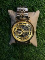 P🔥tek Ph🔥lippe dual tone yellow dial watch for men's