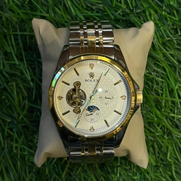 R🔥lex automatic dial tone chain watch white dial