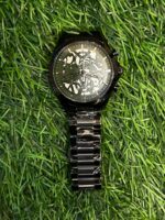 T🔥MMY HILF🔥GER green dial Black chain watch for men's - Image 2