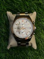 T🔥MMY HILF🔥GER  dual tone white dial watch for men's