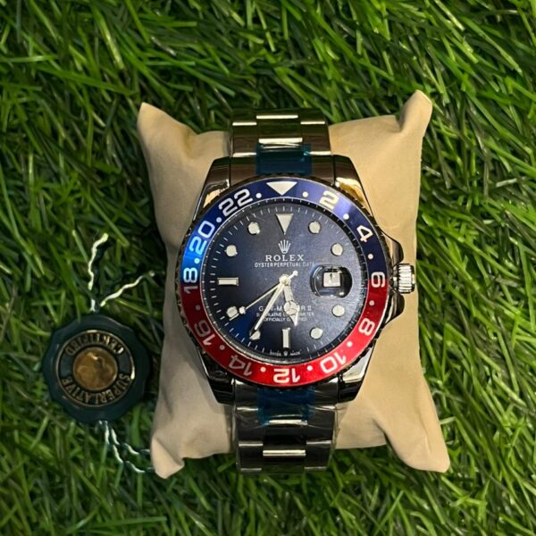 R🔥lex silver chain blue dial chain watch for men's