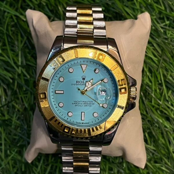 R🔥lex  dual tone chain watch tifny dial