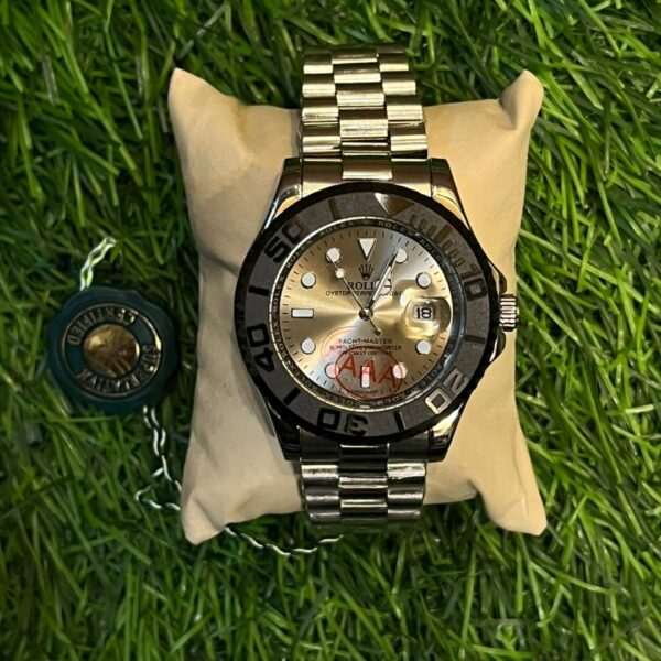 R🔥lex silver chain grey dial chain watch for men's