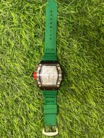 Rich🔥rd Mi🔥lie chrono green silicon belt watch for men - Image 4